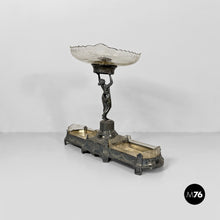 将图片加载到图库查看器，Art Nouveau metal and glass centrepiece, 1930s.
