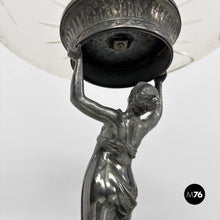 将图片加载到图库查看器，Art Nouveau metal and glass centrepiece, 1930s.
