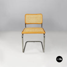 画像をギャラリービューアに読み込む, Wood, steel and Vienna straw Cesca style chairs, 1970s
