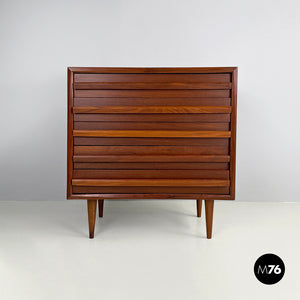 Wooden chest of drawers with five drawers, 1960s