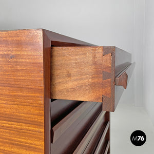 Wooden chest of drawers with five drawers, 1960s