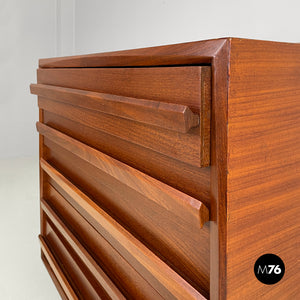 Wooden chest of drawers with five drawers, 1960s