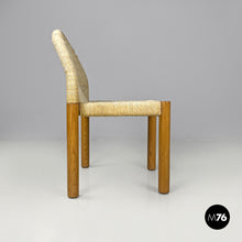 Load image into Gallery viewer, Straw and wood chairs Ciambotto by Jonathan De Pas Donato D’urbino Paolo Lomazzi for Pozzi, 1970s
