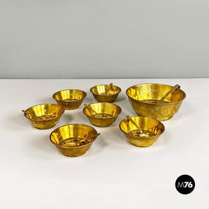Set of brass bowls or cups, 1970s
