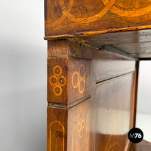 Load image into Gallery viewer, Console table in wood and marble with inlay decorations, 1840
