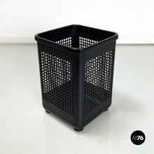 将图片加载到图库查看器，Office bins in black metal and plastic by Neolt, 1980s
