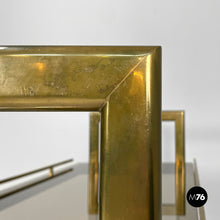 Charger l&#39;image dans la galerie, Brass and smoked glass cart, 1980s
