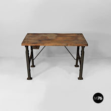 Load image into Gallery viewer, Wooden and cast iron console, 1800s
