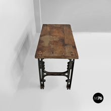 Load image into Gallery viewer, Wooden and cast iron console, 1800s

