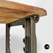 Load image into Gallery viewer, Wooden and cast iron console, 1800s
