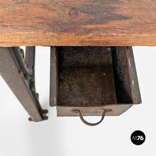 Load image into Gallery viewer, Wooden and cast iron console, 1800s
