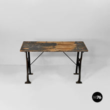 将图片加载到图库查看器，Wooden and cast iron console, 1800s
