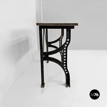 将图片加载到图库查看器，Wooden and cast iron console, 1800s
