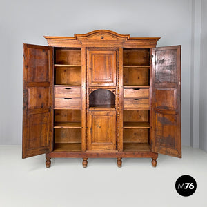 Wooden highboard with decorations, 1800s