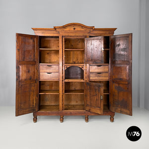 Wooden highboard with decorations, 1800s