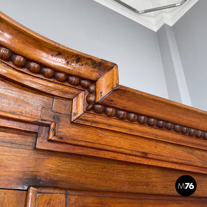 Wooden highboard with decorations, 1800s