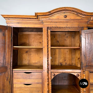 Wooden highboard with decorations, 1800s