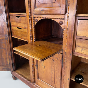 Wooden highboard with decorations, 1800s