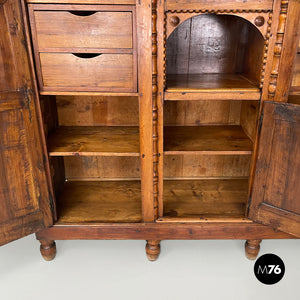 Wooden highboard with decorations, 1800s