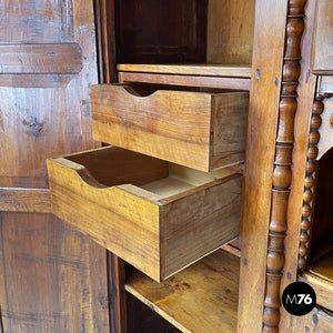 Wooden highboard with decorations, 1800s