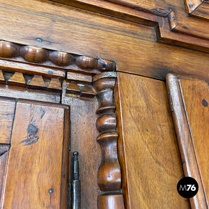 Wooden highboard with decorations, 1800s