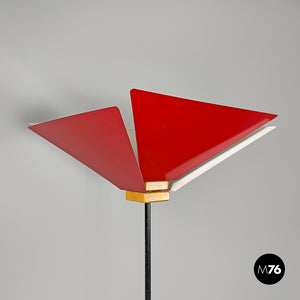 Floor lamp Kasuko in red metal by De Pas D’Urbino Lomazzi, 1970s