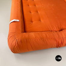 Charger l&#39;image dans la galerie, Orange fabric foldable sofa bed, 1980s
