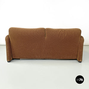 Brown sofas Maralunga by Vico Magistretti for Cassina, 1973