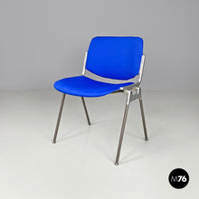 画像をギャラリービューアに読み込む, Blue fabric DSC chairs by Giancarlo Piretti for Anonima Castelli, 1970s
