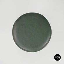 Load image into Gallery viewer, High stool in green faux leather and black metal, 1960s
