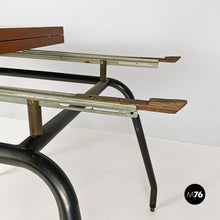 Load image into Gallery viewer, Wood and metal extendable table, 1960s
