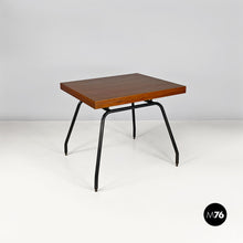 Charger l&#39;image dans la galerie, Wood and metal extendable table, 1960s
