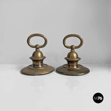 画像をギャラリービューアに読み込む, Brass doorstops, 1950s.
