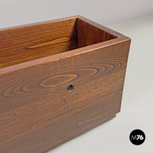 Load image into Gallery viewer, Rectangular wooden planter with wheels, 1980s
