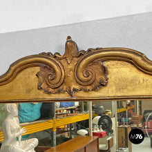 Load image into Gallery viewer, Rectangular wall mirror with spiral decorated frame, 1850s
