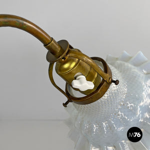 Brass and glass table lamp, early 1900s