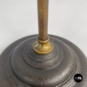 Brass and glass table lamp, early 1900s