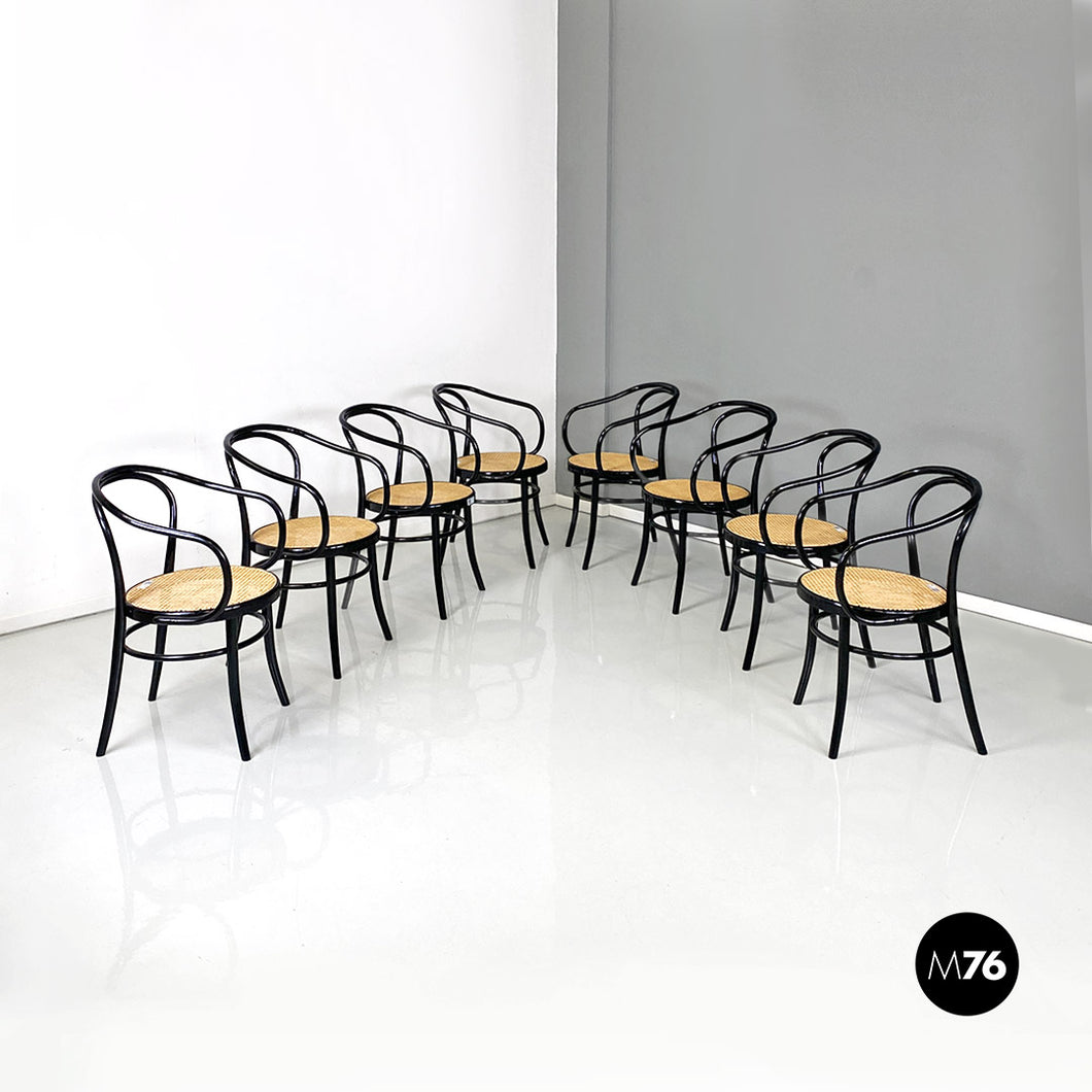 Beech and Vienna straw 209 chairs by Michael Thonet for Radomsko, 1970s