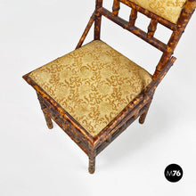 Load image into Gallery viewer, Colonial bamboo and orginal fabric chair, 1910s
