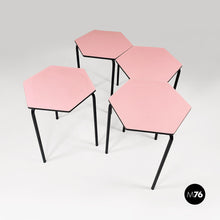 将图片加载到图库查看器，Hexagonal bar tables, 1960s
