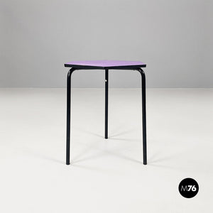 Set of four hexagonal violet bar tables, 1960s