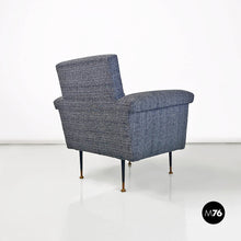 Carica l&#39;immagine nel visualizzatore di Gallery, Grey fabric and metal armchair, 1960s
