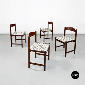 Beech and with leather chairs by Poltronova, 1960s