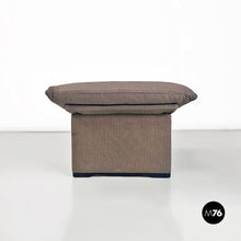 Load image into Gallery viewer, Padded grey pouf or  footrest, 1980s
