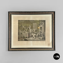 Load image into Gallery viewer, Etching print with black and gold metal and wood frame, 1863
