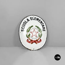 Charger l'image dans la galerie, Enamelled metal primary school sign, 1960s
