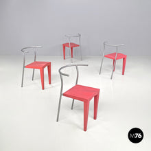 将图片加载到图库查看器，Dr Glob pink plastic chairs by Philippe Starck for Kartell, 1980s
