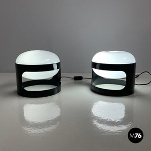 Brown plastic table lamps KD27 by Joe Colombo for Kartell, 1960s