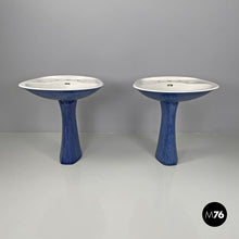 Charger l&#39;image dans la galerie, Blue ceramic Gardena sinks by Antonia Campi for Richard Ginori, 1970s
