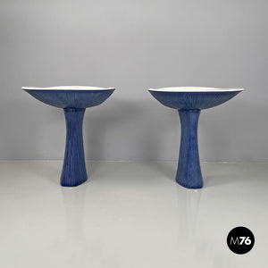 Blue ceramic Gardena sinks by Antonia Campi for Richard Ginori, 1970s